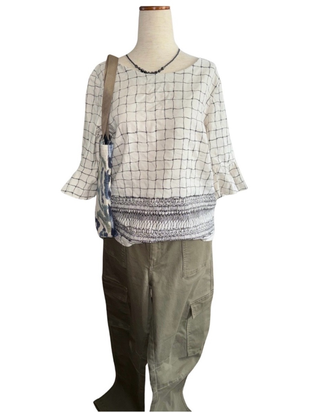 Olive Green Cargo Pants Barrel Leg Y2K Utility Style‎